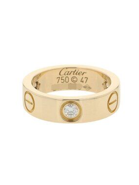 Cartier Ring Love Classic Model Diamond Total 18k Yellow Gold